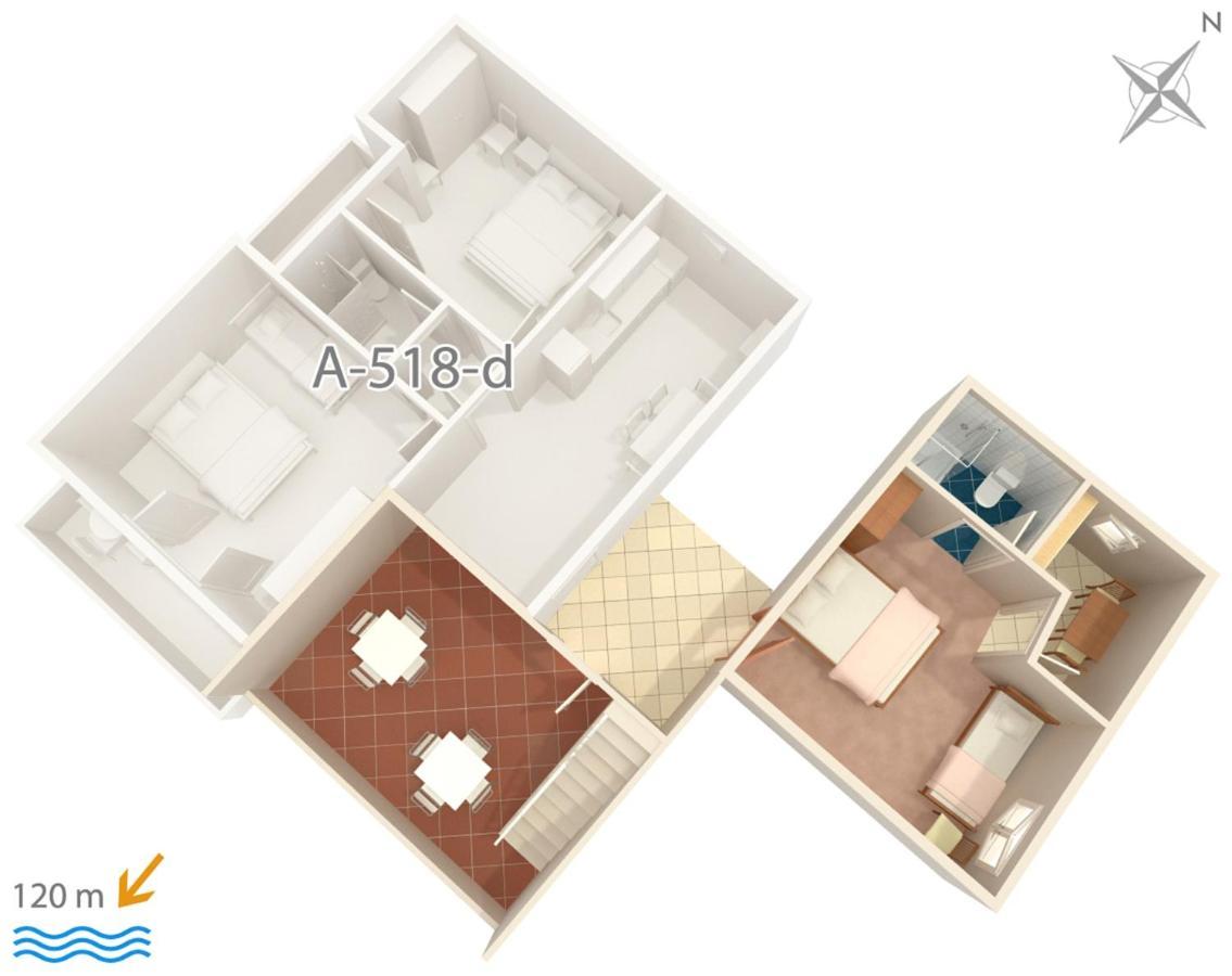 Apartments By The Sea Podgora, Makarska - 518 Екстериор снимка